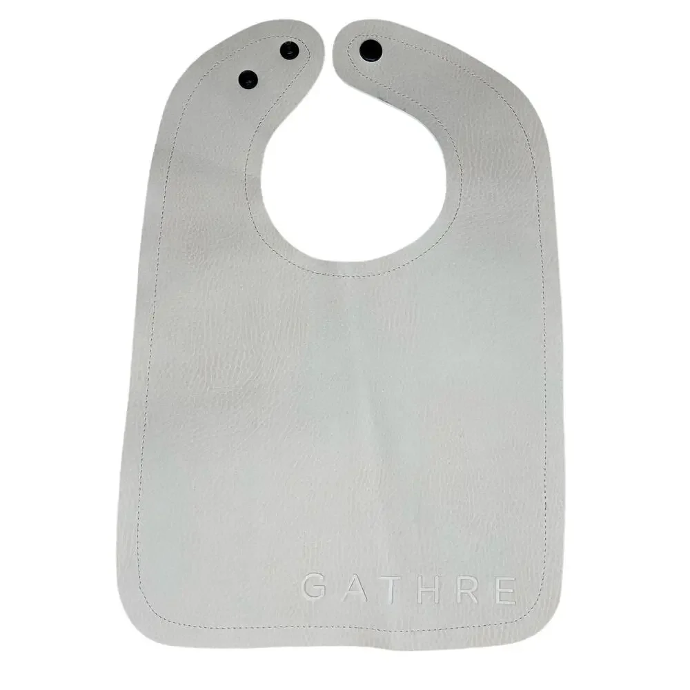 GATHRE Vegan Leather Baby Bib Light Tan